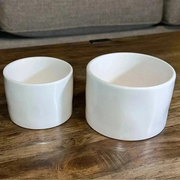 RAE DUNN Artisan Collection Magenta Black/White Ceramic Dip Cup Bowls Guac Salsa - Picture 3 of 7